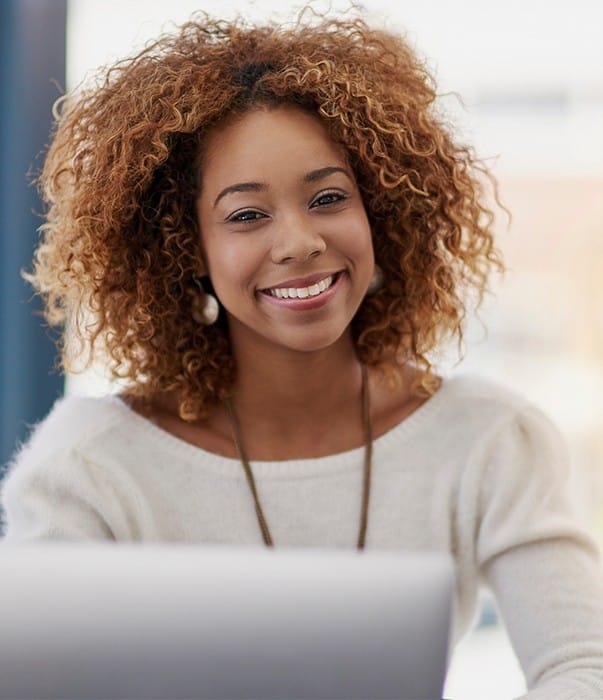 Woman with beautiful smile